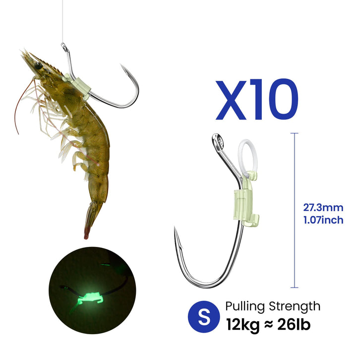 Kanama Luminous Live Shrimp Hooks