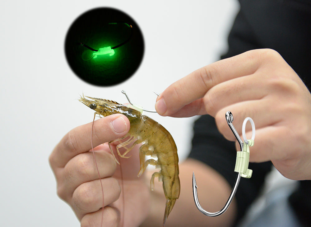 Luminous Live Shrimp Hooks