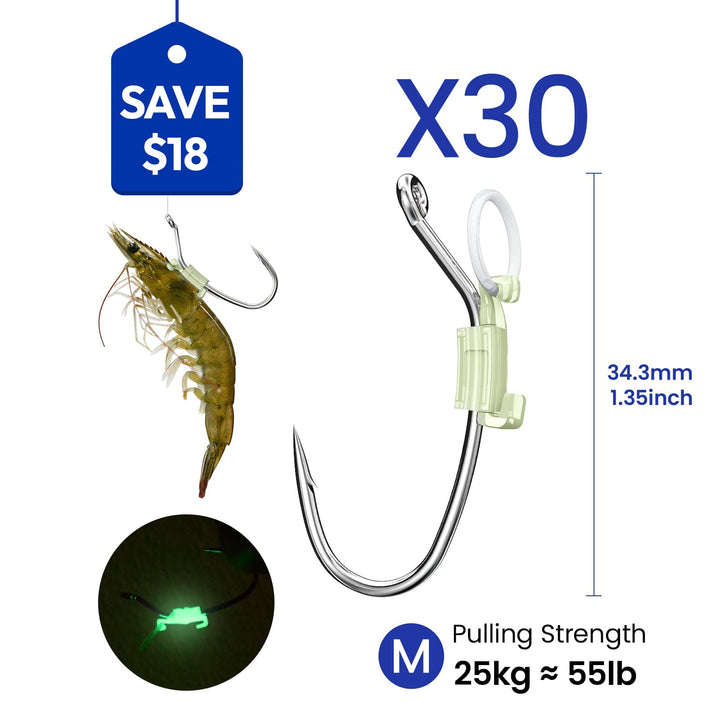 Kanama Luminous Live Shrimp Hooks