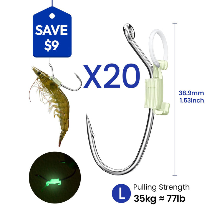 Kanama Luminous Live Shrimp Hooks