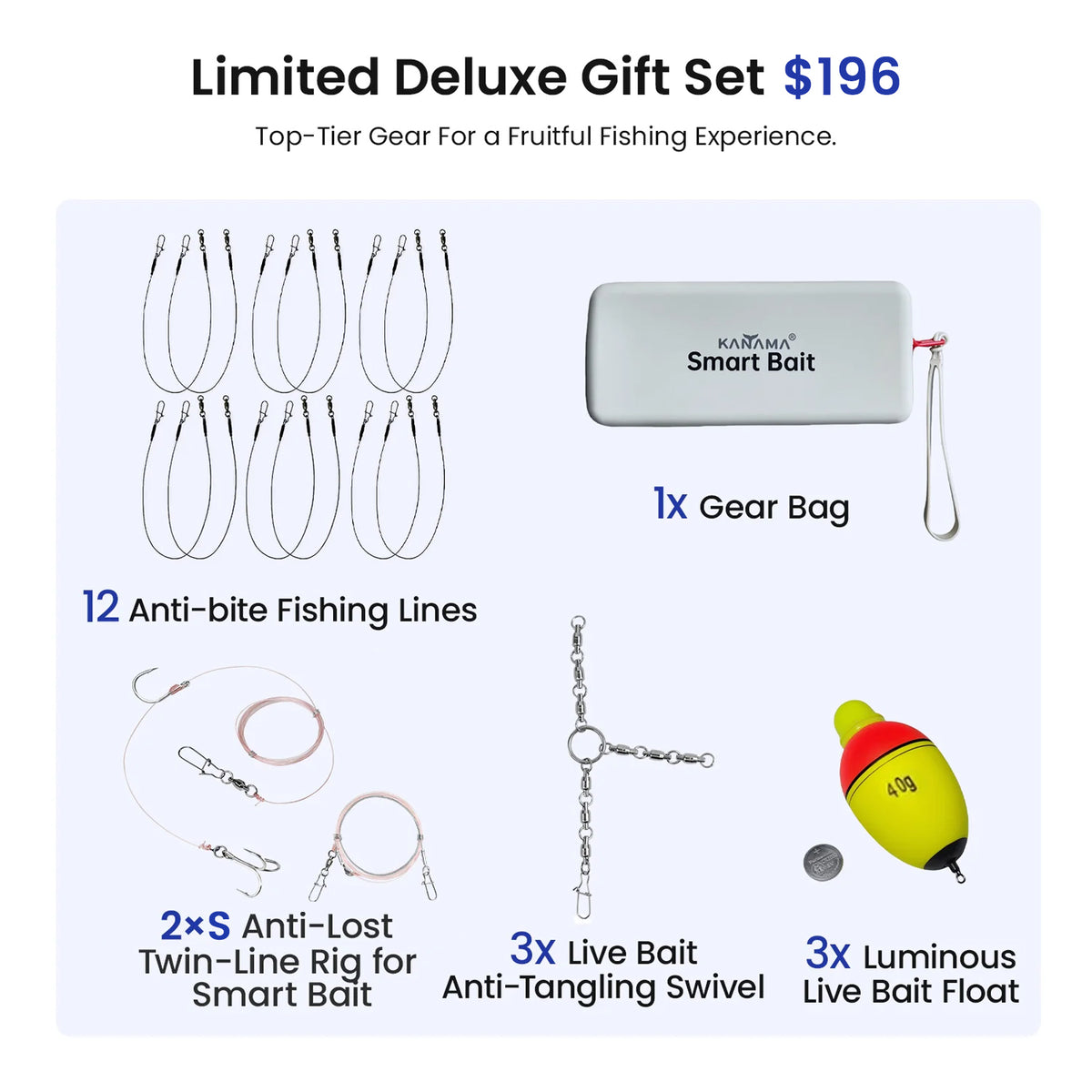 6 Smart Baits + Full Matching Accessories