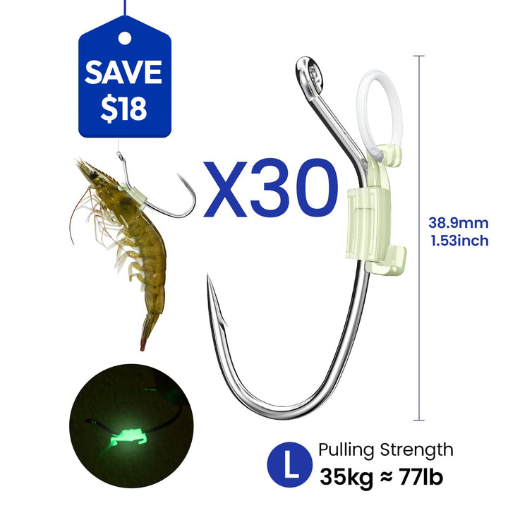 Kanama Luminous Live Shrimp Hooks