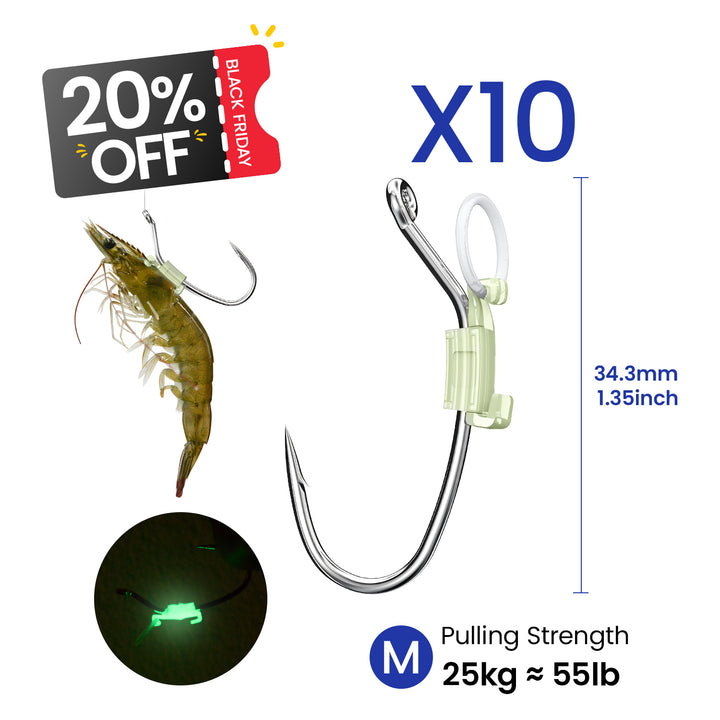 Kanama Luminous Live Shrimp Hooks