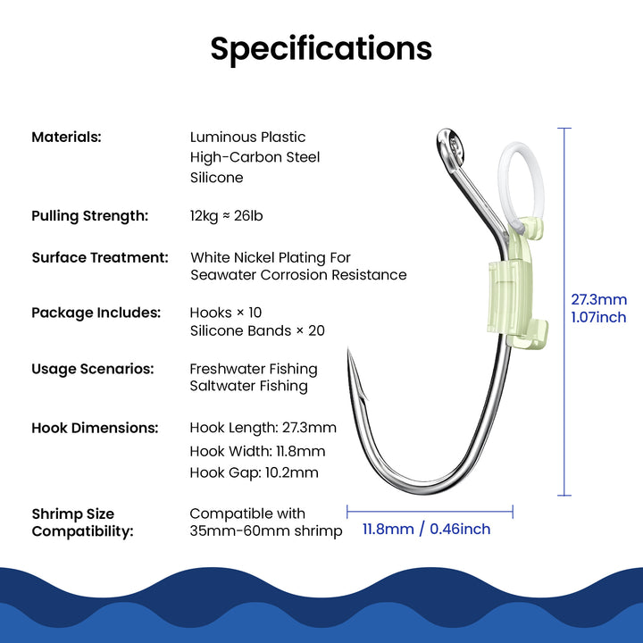Kanama Luminous Live Shrimp Hooks
