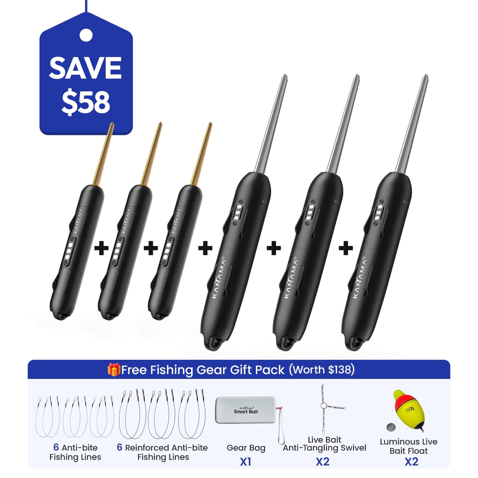 モーションとサウンドを備えたスマート釣りルアー | Kanama