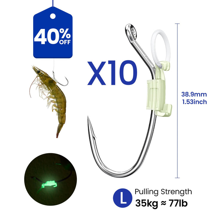 Kanama Luminous Live Shrimp Hooks