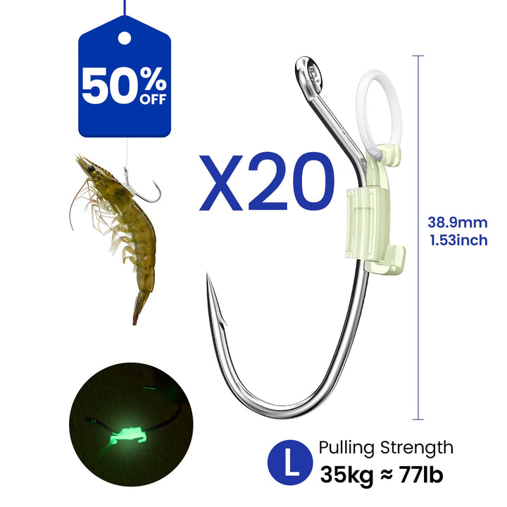 Kanama Luminous Live Shrimp Hooks