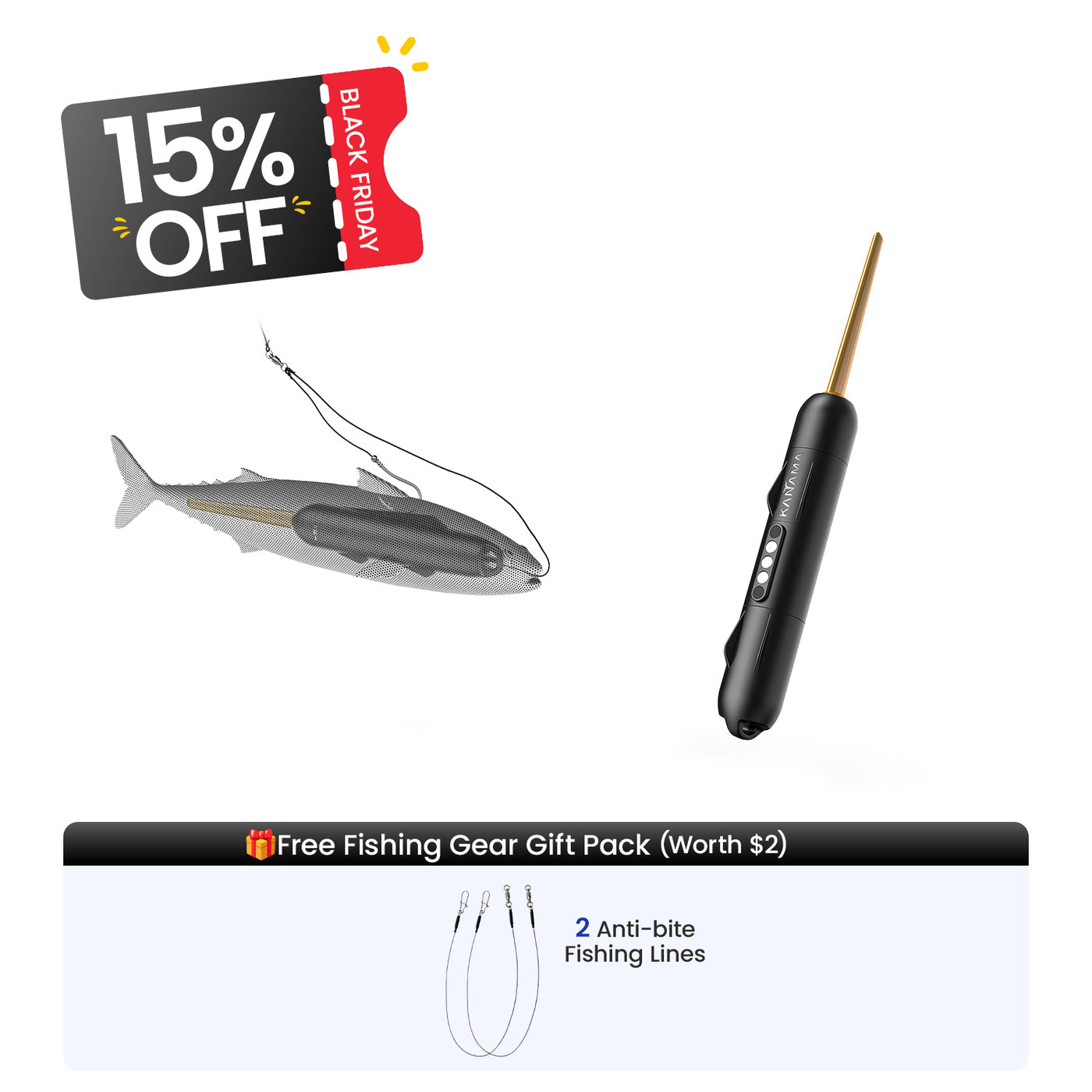 KANAMAスマートベイトミニ、 Kanama Smart Bait Mini | Smart Fishing Lure for Big Catches