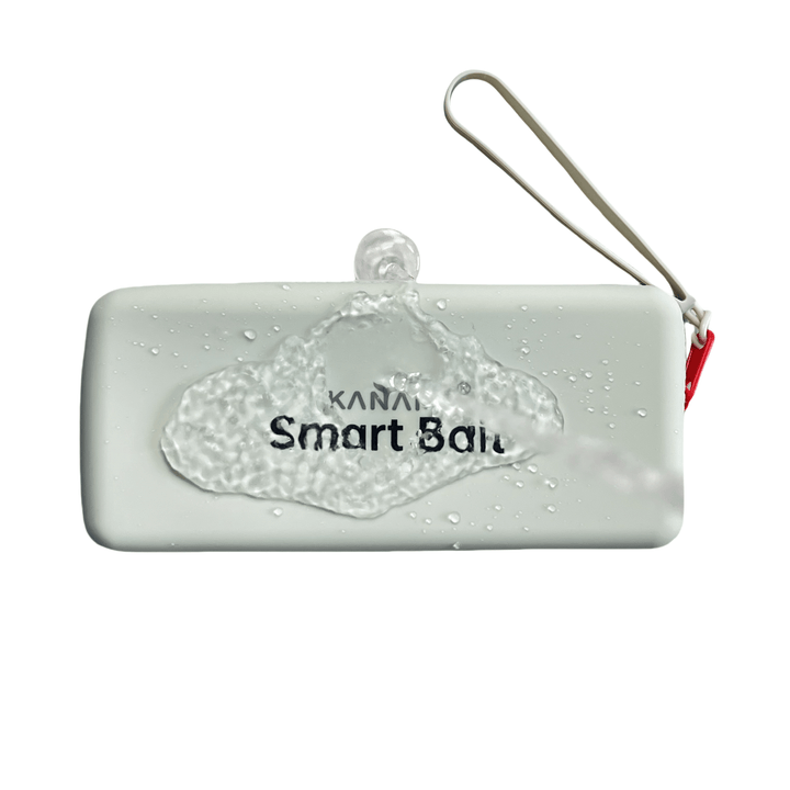 Kanama waterproof fishing gear bag in white with splashes of water