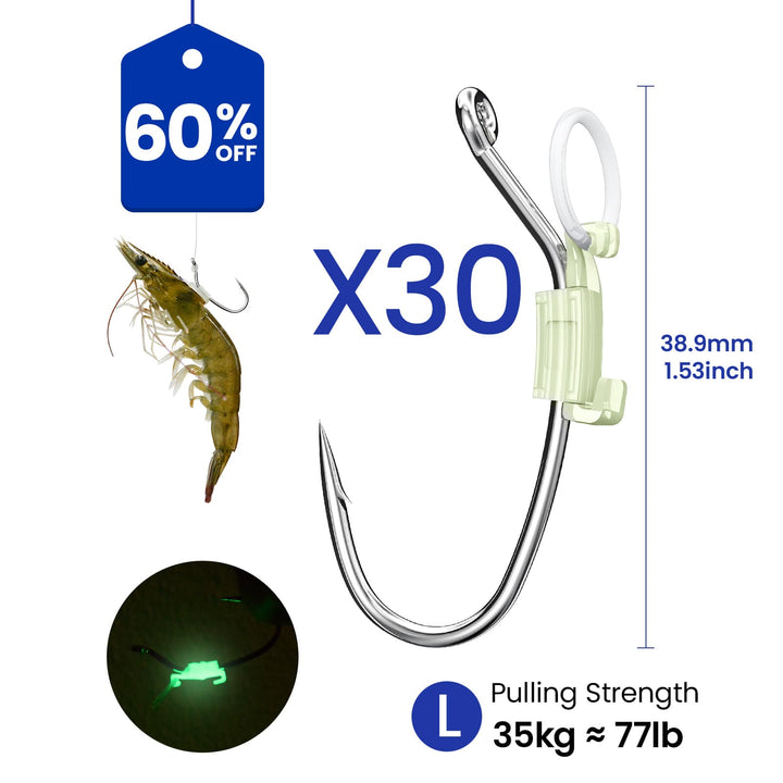 Kanama Luminous Live Shrimp Hooks