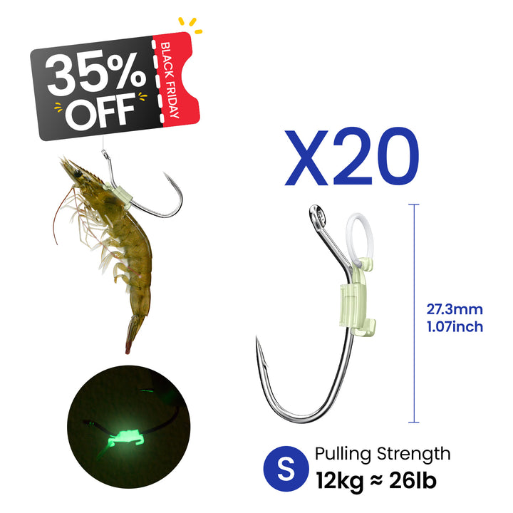 Kanama Luminous Live Shrimp Hooks