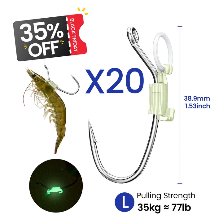 Kanama Luminous Live Shrimp Hooks
