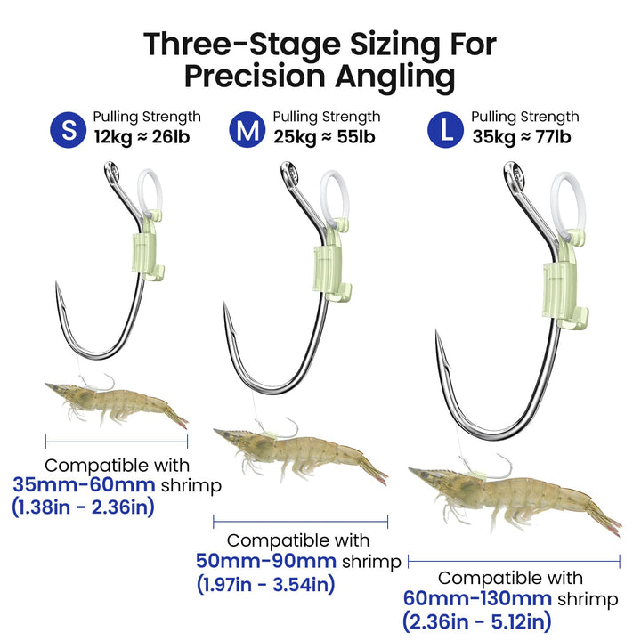 Kanama Luminous Live Shrimp Hooks