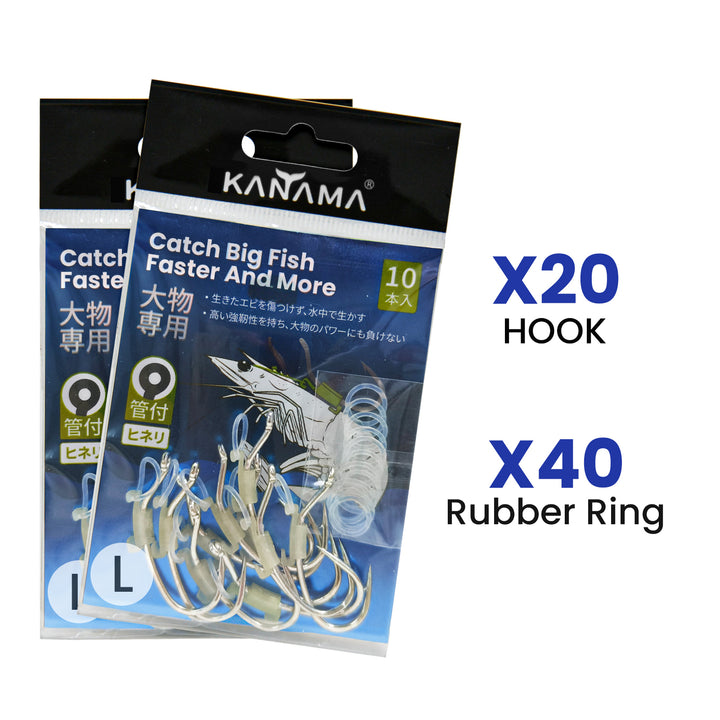 Kanama Luminous Live Shrimp Hooks